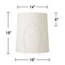 3_Springcrest Off-White Fabric Tall Drum Shade 14x16x18 (Spider) more views