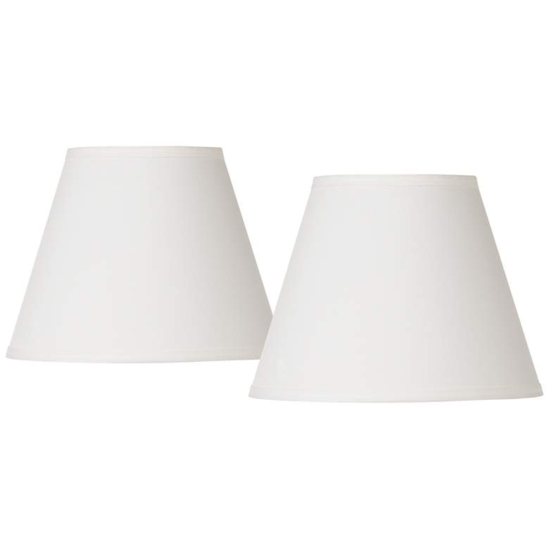 Image 1 Springcrest Off-White Set of 2 Empire Lamp Shades 6x11x8.5 (Spider)
