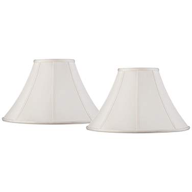 Springcrest Off-White Set of 2 Shantung Lamp Shades 7x18x10.5 (Spider)