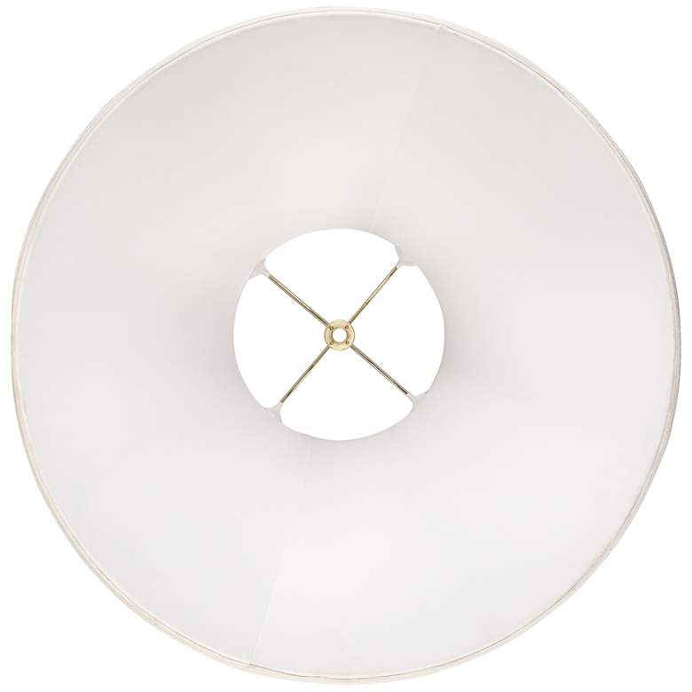 Image 4 Springcrest Off-White Set of 2 Shantung Lamp Shades 7x18x10.5 (Spider) more views