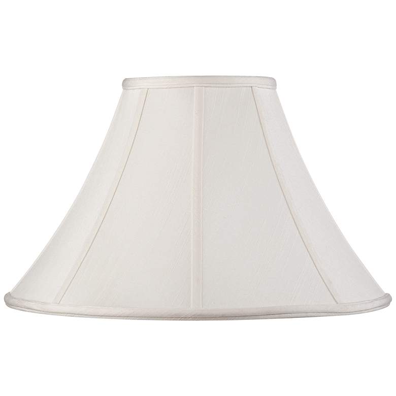 Image 1 Springcrest Off-White Shantung Lamp Shade 7x18x10.5 (Spider)