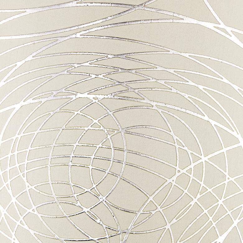 Image 2 Springcrest Off-White Silver Circles Drum Shades 15x16x11 (Spider) Set of 2 more views