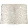 Springcrest Off-White with Silver Circles Drum Shade 15x16x11 (Spider) in scene