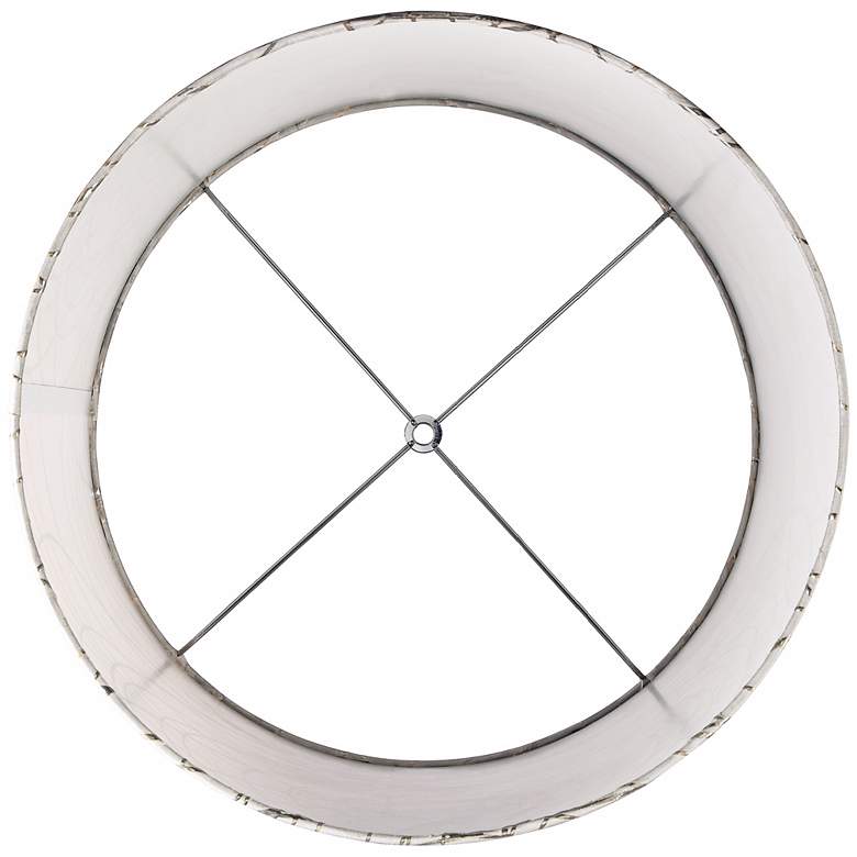 Image 5 Springcrest Off-White with Silver Circles Drum Shade 15x16x11 (Spider) more views