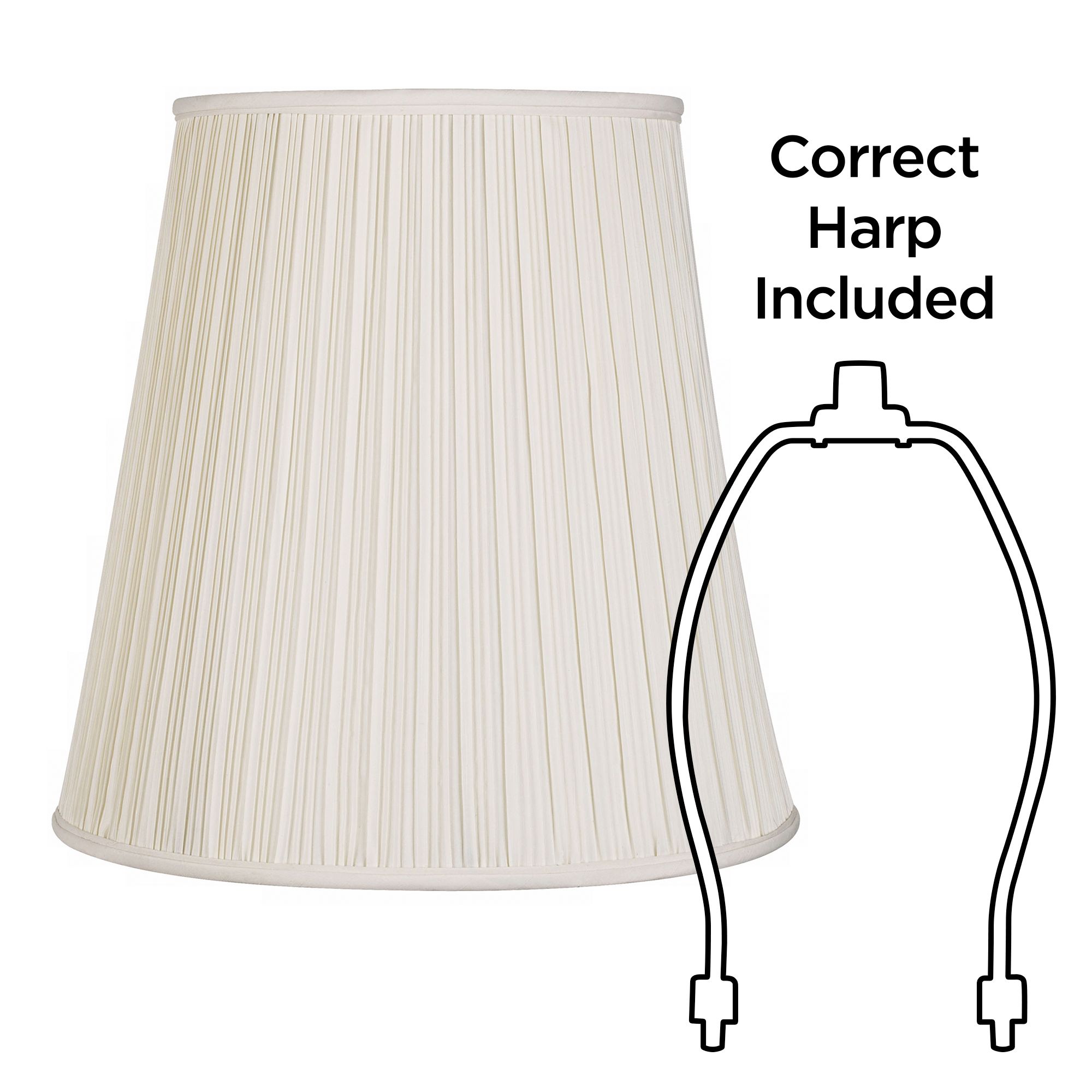 Image 5 Springcrest Ottie Creme Mushroom Pleated Lamp Shade 12x18x18 (Spider) more views