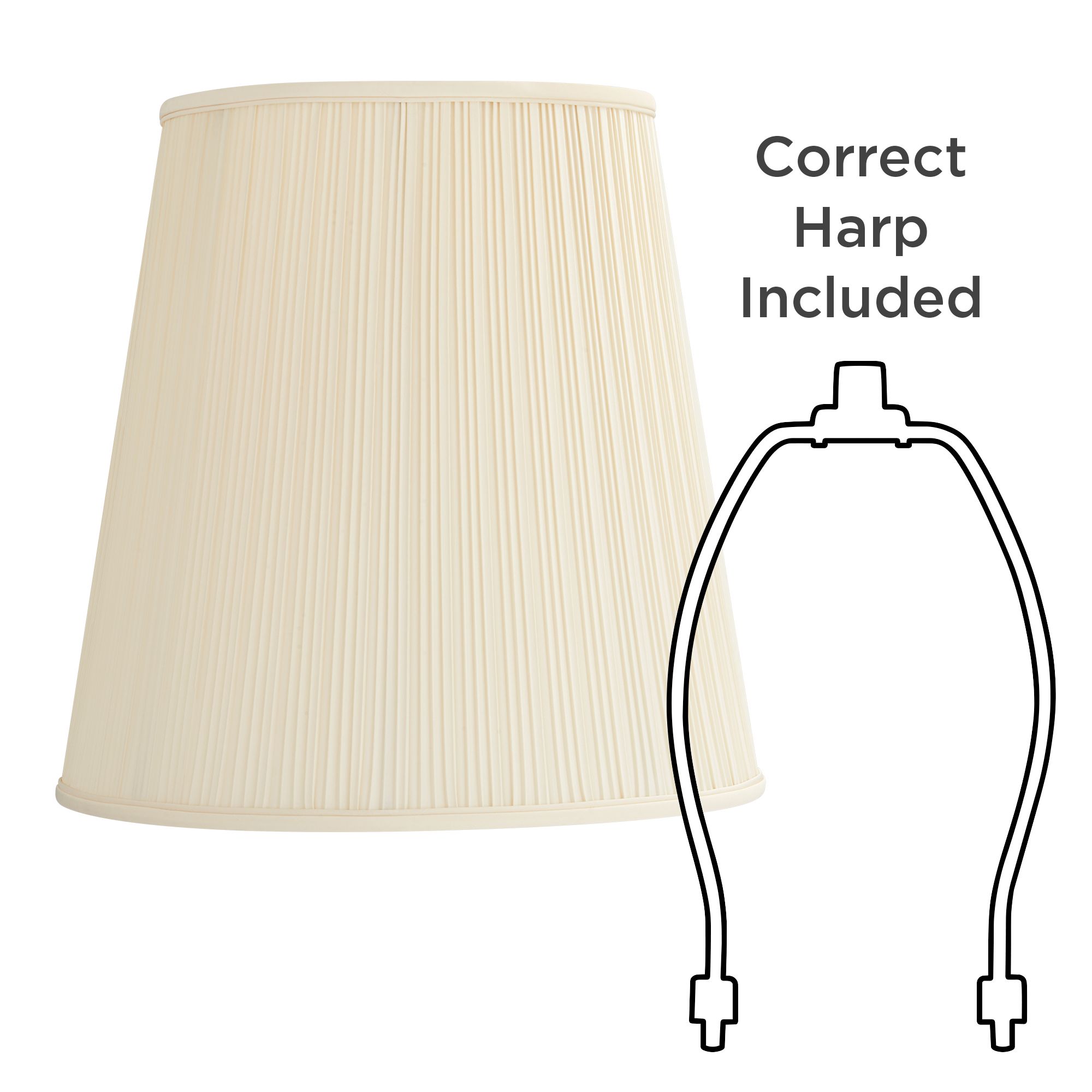 Springcrest Ottie Creme Mushroom Pleated Lamp Shade 12x18x18 (Spider)