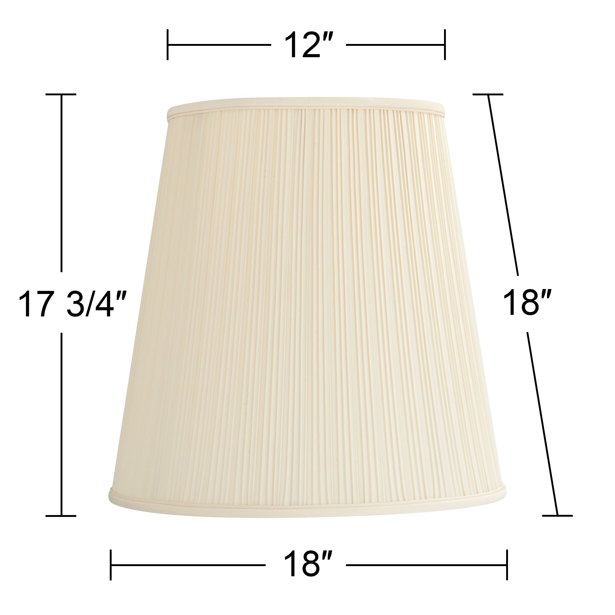 Springcrest Ottie Creme Mushroom Pleated Lamp Shade 12x18x18 (Spider)