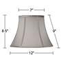 5_Springcrest Pewter Gray Bell Lamp Shade 7x12x9 (Spider) more views