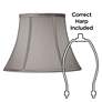6_Springcrest Pewter Gray Bell Lamp Shade 7x12x9 (Spider) more views