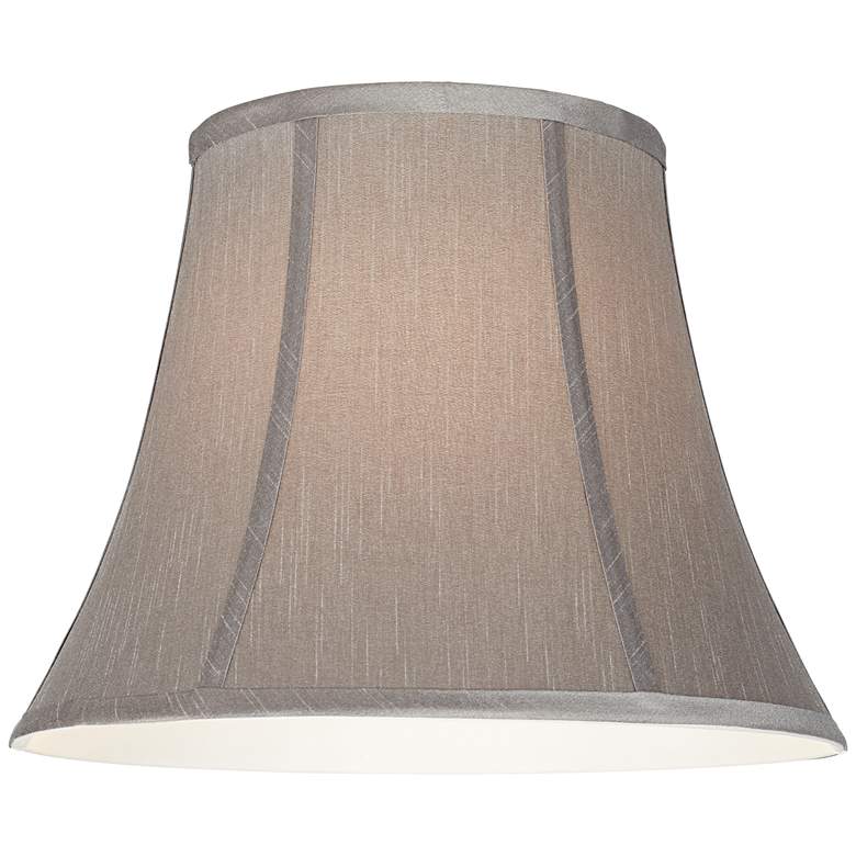 Image 4 Springcrest Pewter Gray Fabric Set of 2 Lamp Shades 8x14x11 (Spider) more views