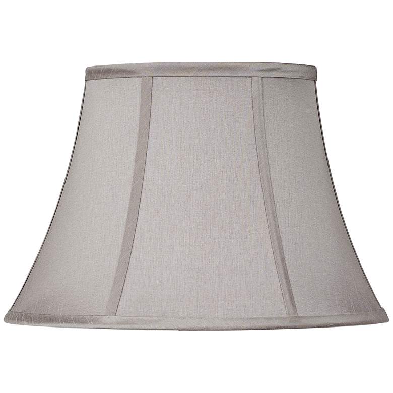 Image 1 Springcrest Pewter Gray Oval Lamp Shade 7/9x13/15x10.5 (Spider)