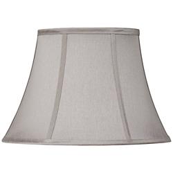 Springcrest Pewter Gray Oval Lamp Shade 7/9x13/15x10.5 (Spider)