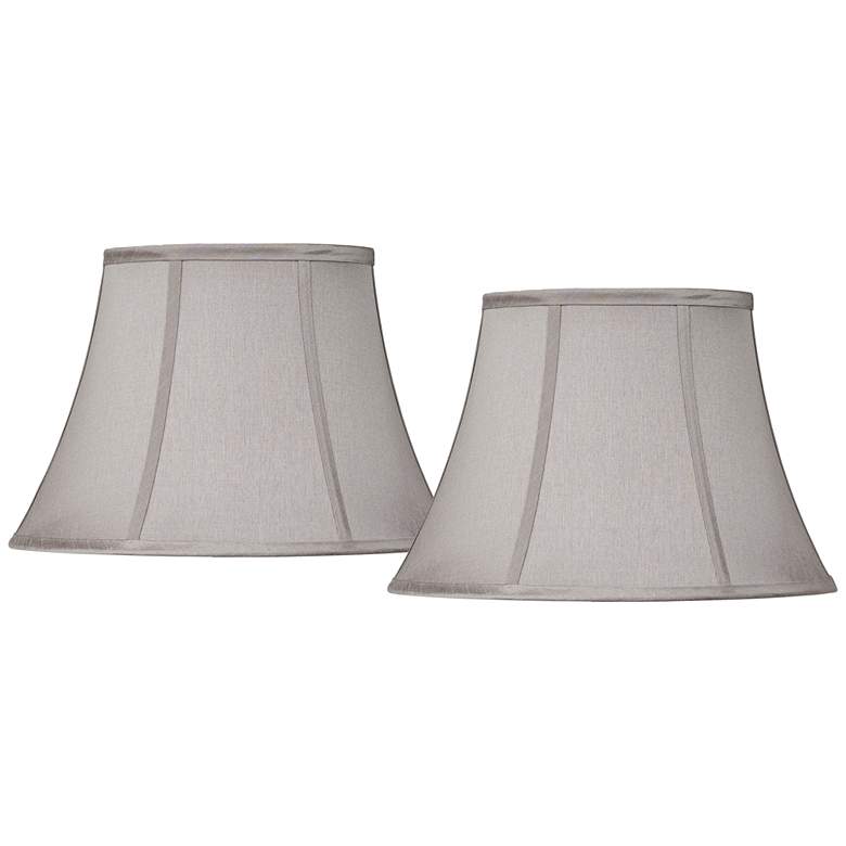 Image 1 Springcrest Pewter Gray Set of 2 Oval Shades 7/9x13/15x10.5 (Spider)