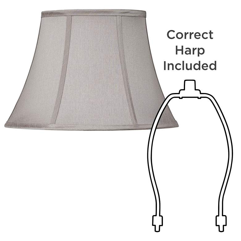 Image 6 Springcrest Pewter Gray Set of 2 Oval Shades 7/9x13/15x10.5 (Spider) more views