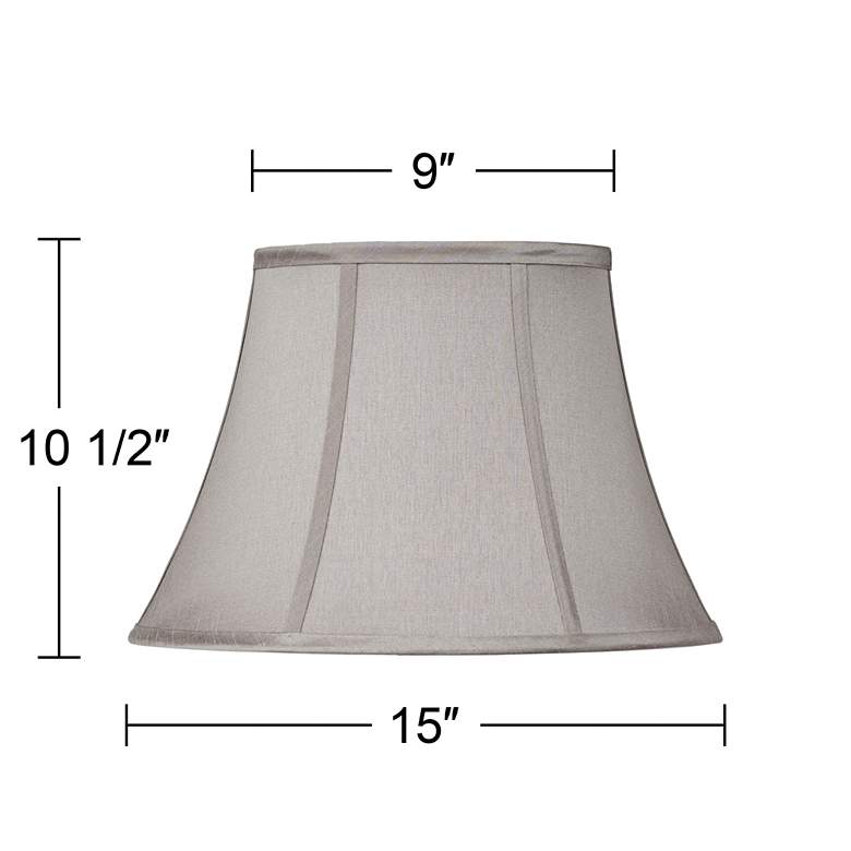 Image 7 Springcrest Pewter Gray Set of 2 Oval Shades 7/9x13/15x10.5 (Spider) more views