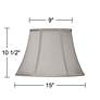 7_Springcrest Pewter Gray Set of 2 Oval Shades 7/9x13/15x10.5 (Spider) more views