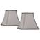 Springcrest Pewter Gray Set of 2 Square Lamp Shades 5.25x10x9.5 (Spider)