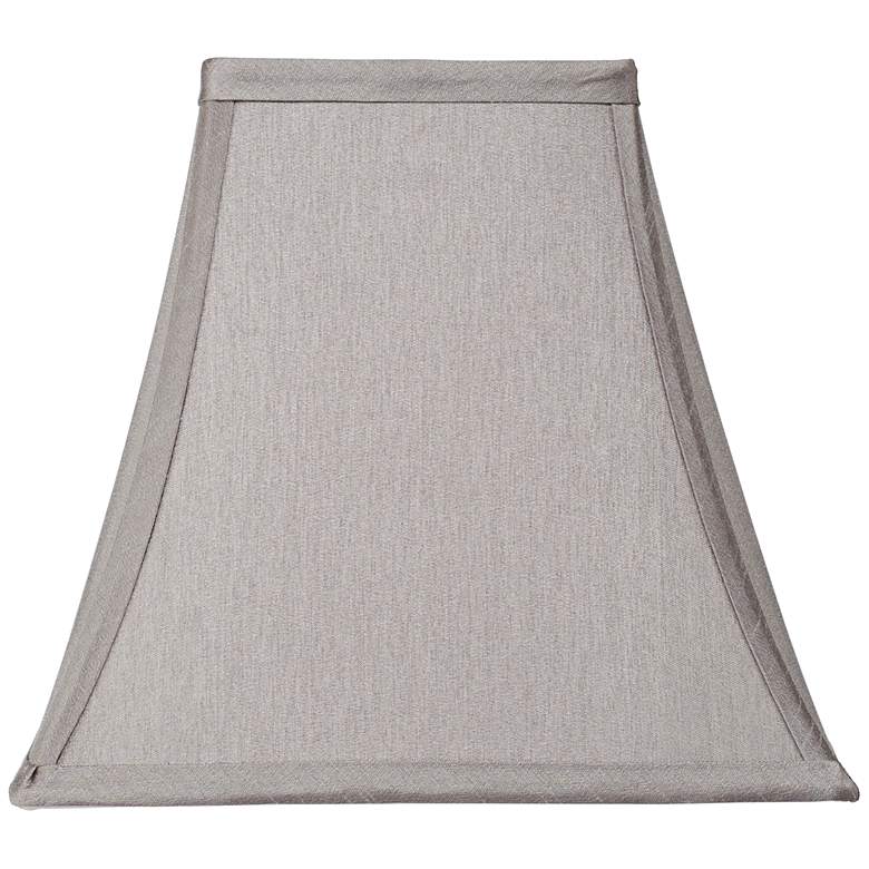Image 3 Springcrest Pewter Gray Set of 2 Square Lamp Shades 5.25x10x9.5 (Spider) more views