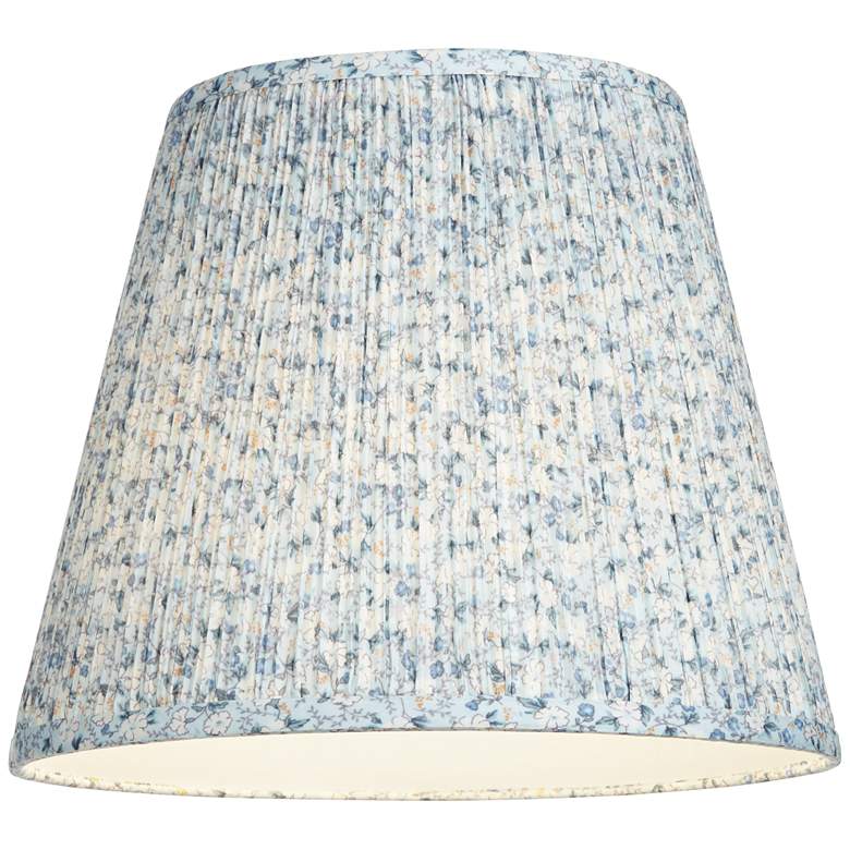 Image 4 Springcrest Pia Blue Floral Pleated Empire Lamp Shade 8x13x11 (Spider) more views