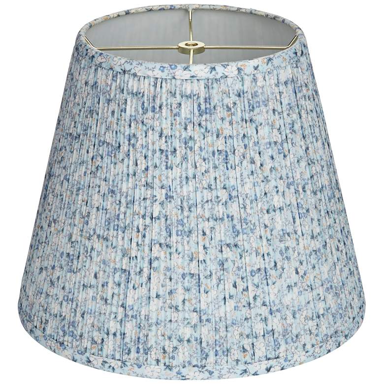 Image 5 Springcrest Pia Blue Floral Pleated Empire Lamp Shade 8x13x11 (Spider) more views