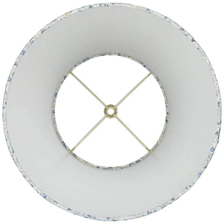 Image 6 Springcrest Pia Blue Floral Pleated Empire Lamp Shade 8x13x11 (Spider) more views