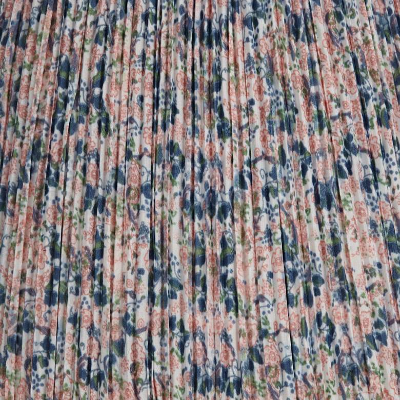 Image 2 Springcrest Pia Pink and Blue Floral Shirred Empire Shade 8x13x11 (Spider) more views
