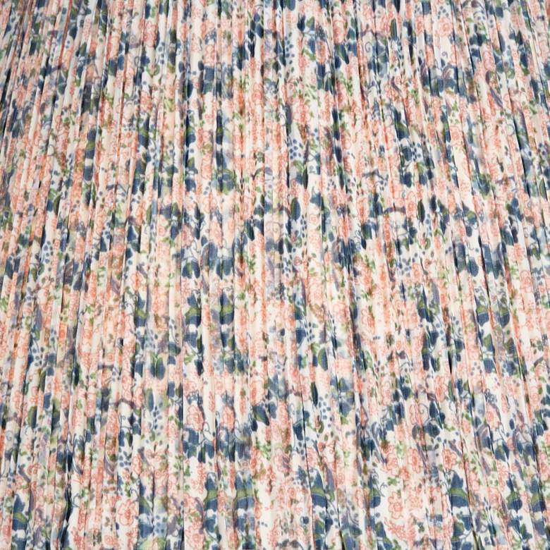 Image 3 Springcrest Pia Pink and Blue Floral Shirred Empire Shade 8x13x11 (Spider) more views