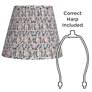 7_Springcrest Pia Pink and Blue Floral Shirred Empire Shade 8x13x11 (Spider) more views
