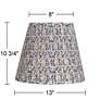 Springcrest Pia Pink and Blue Floral Shirred Empire Shade 8x13x11 (Spider)