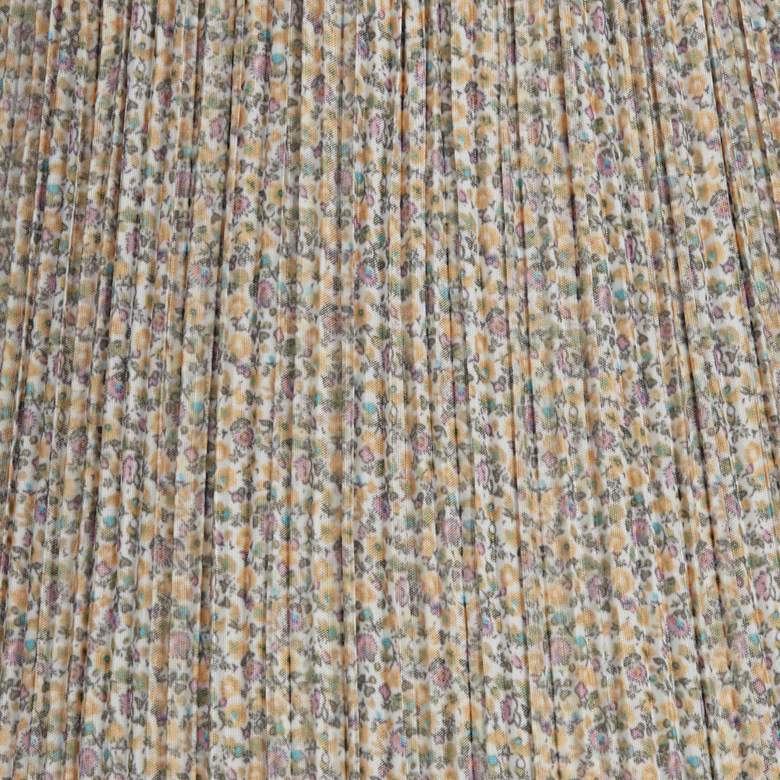 Image 2 Springcrest Pia Yellow Pastel Floral Shirred Empire Shade 8x13x11 (Spider) more views