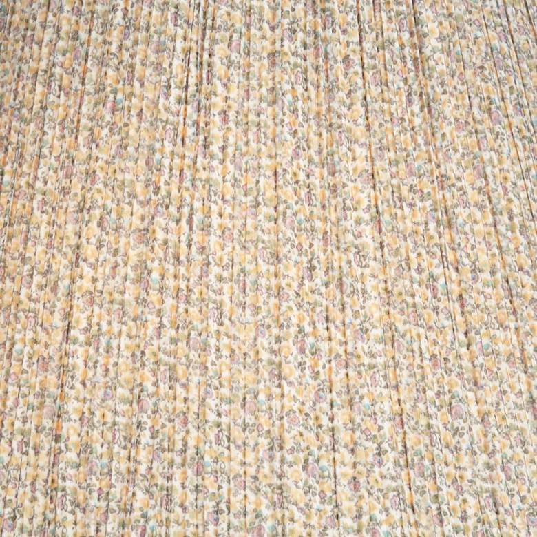 Image 3 Springcrest Pia Yellow Pastel Floral Shirred Empire Shade 8x13x11 (Spider) more views