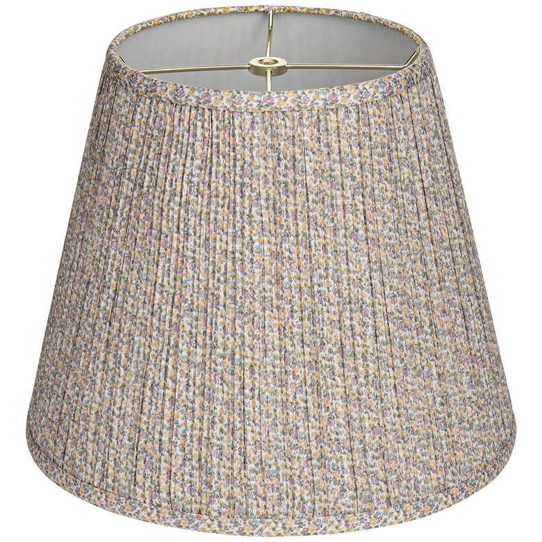 Image 5 Springcrest Pia Yellow Pastel Floral Shirred Empire Shade 8x13x11 (Spider) more views