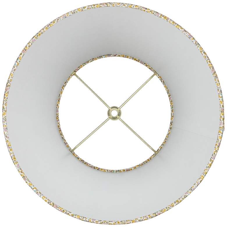 Image 6 Springcrest Pia Yellow Pastel Floral Shirred Empire Shade 8x13x11 (Spider) more views