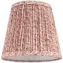 Springcrest Pink and Red Leaf Shirred Pleated Shade 4x6x5.5" (Clip-On)