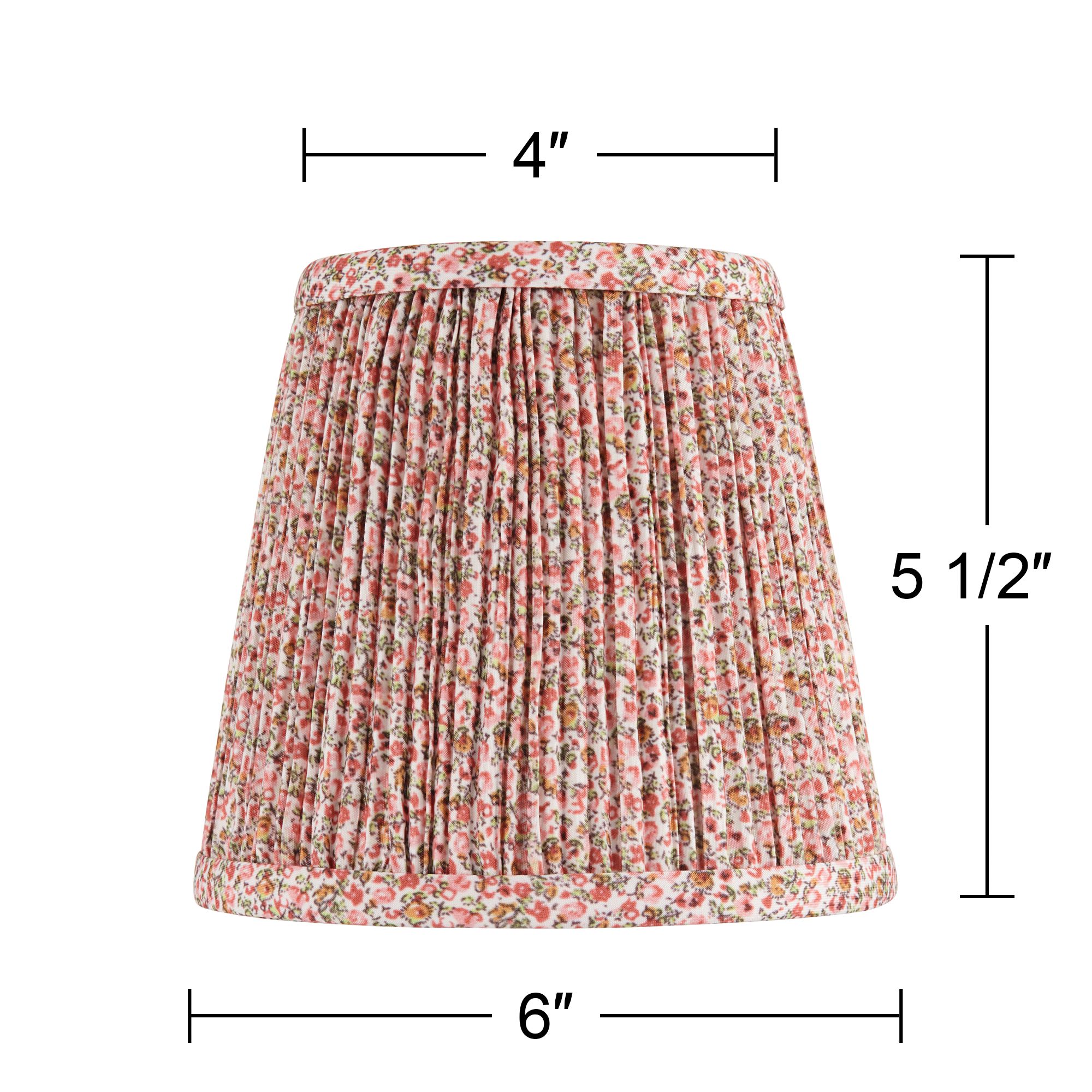 Springcrest Pink Shirred Pleat Shades Set of 6 4x6x5.5" (Clip-On)