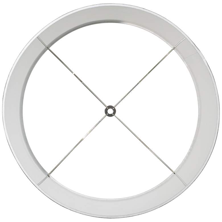 Image 4 Springcrest Platinum Gray Faux Silk Set of 2 Drum Shades 15x16x11 (Spider) more views