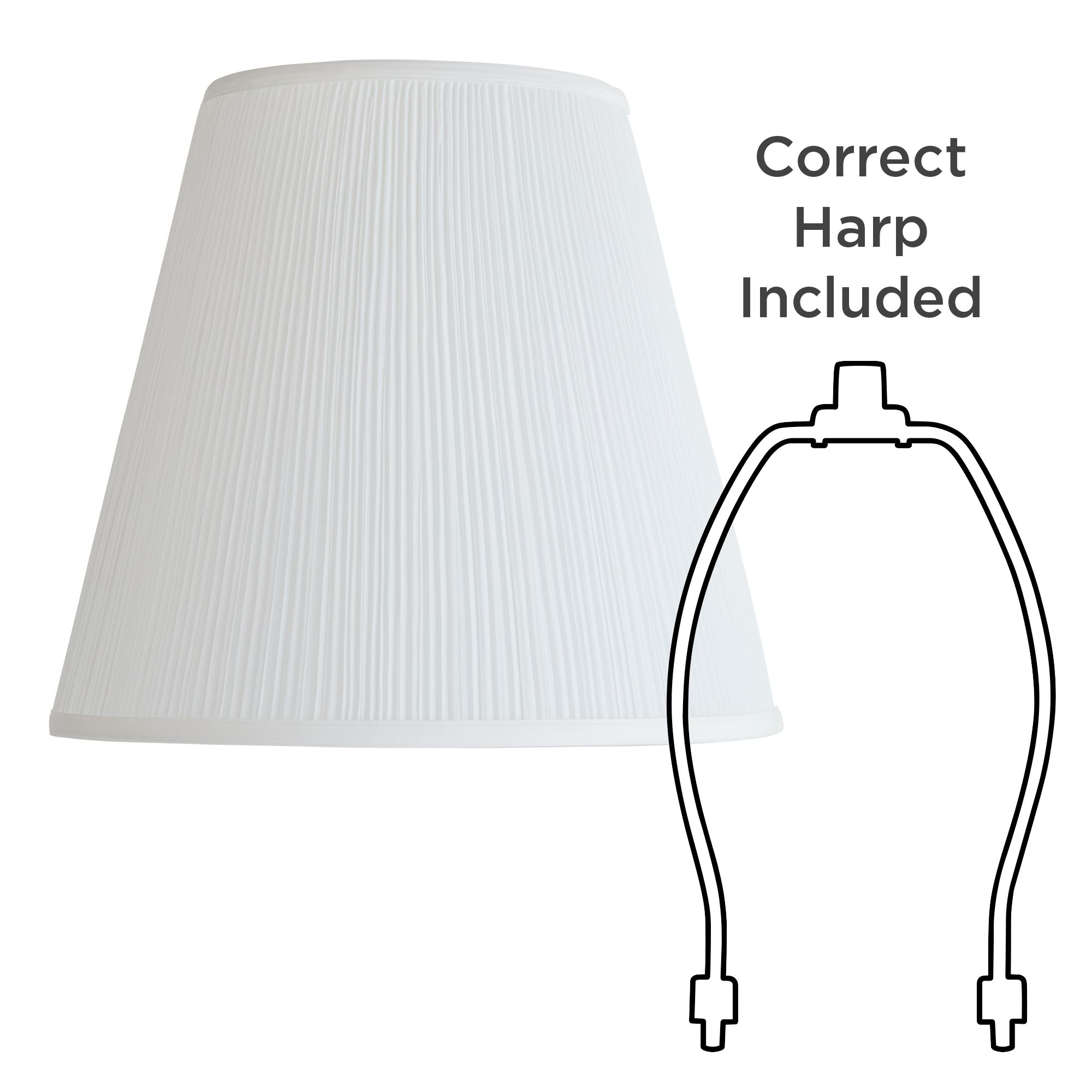 Springcrest Porcini White Fabric Mushroom Pleated Shade 9x16x14.5 (Spider)