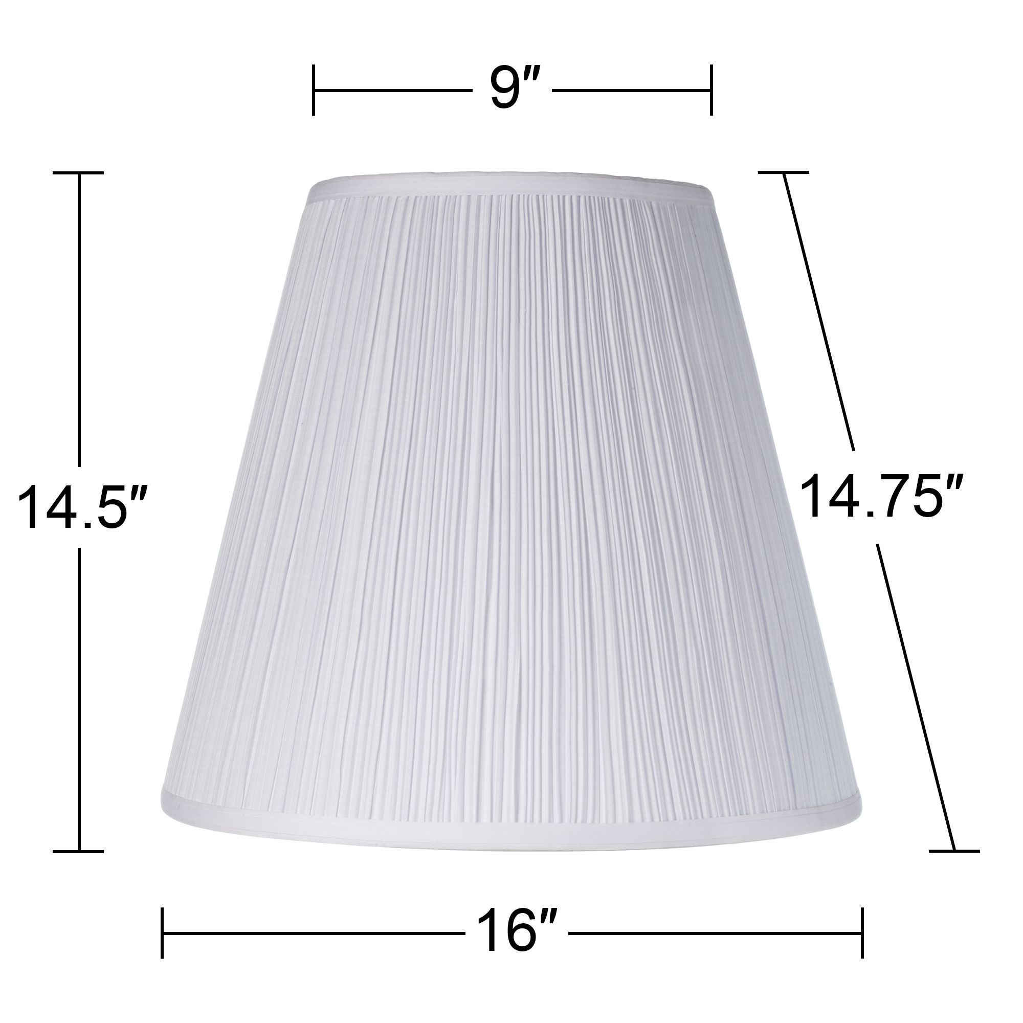 Image 5 Springcrest Porcini White Fabric Mushroom Pleated Shade 9x16x14.5 (Spider) more views