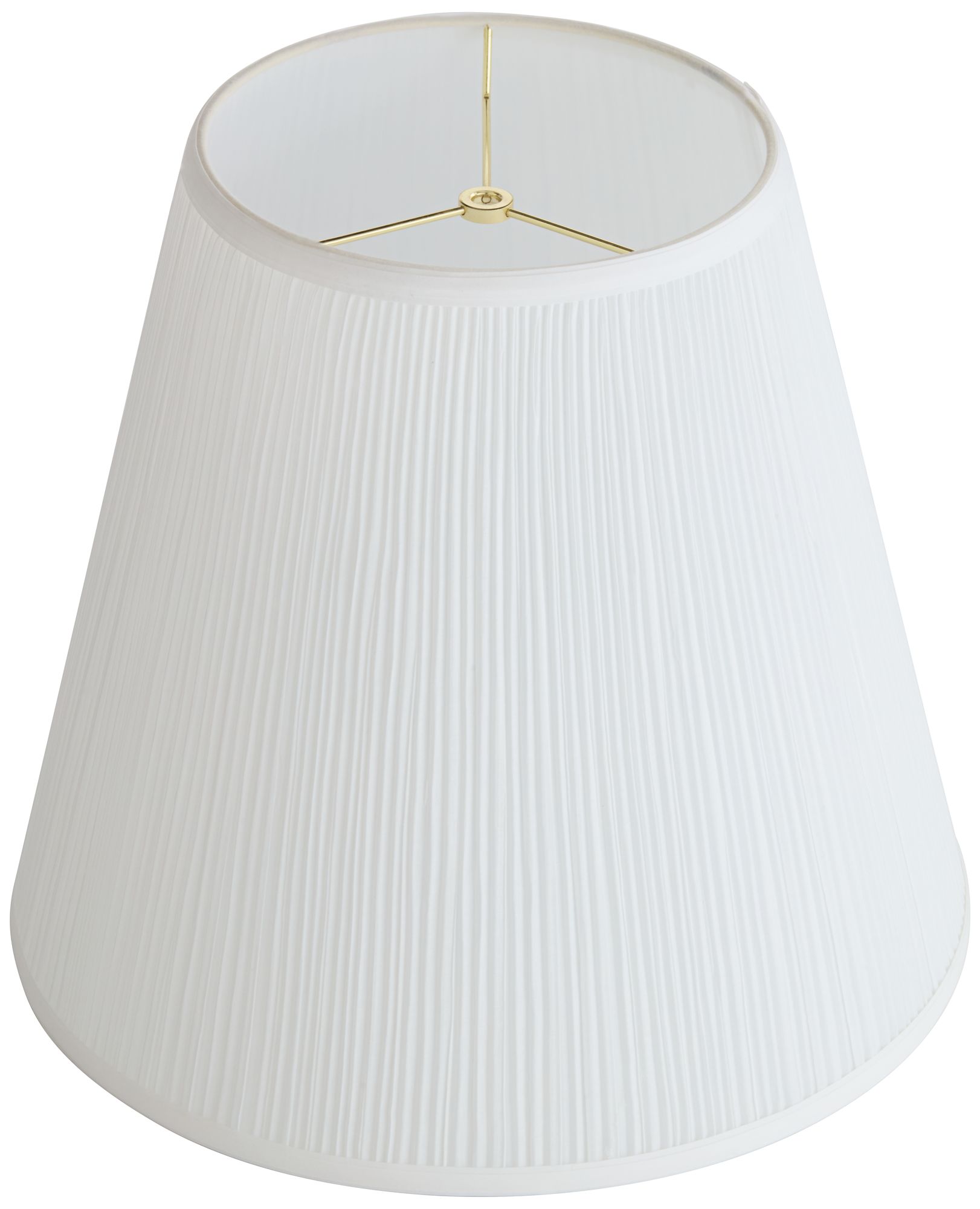 Springcrest Porcini White Fabric Mushroom Pleated Shade 9x16x14.5 (Spider)