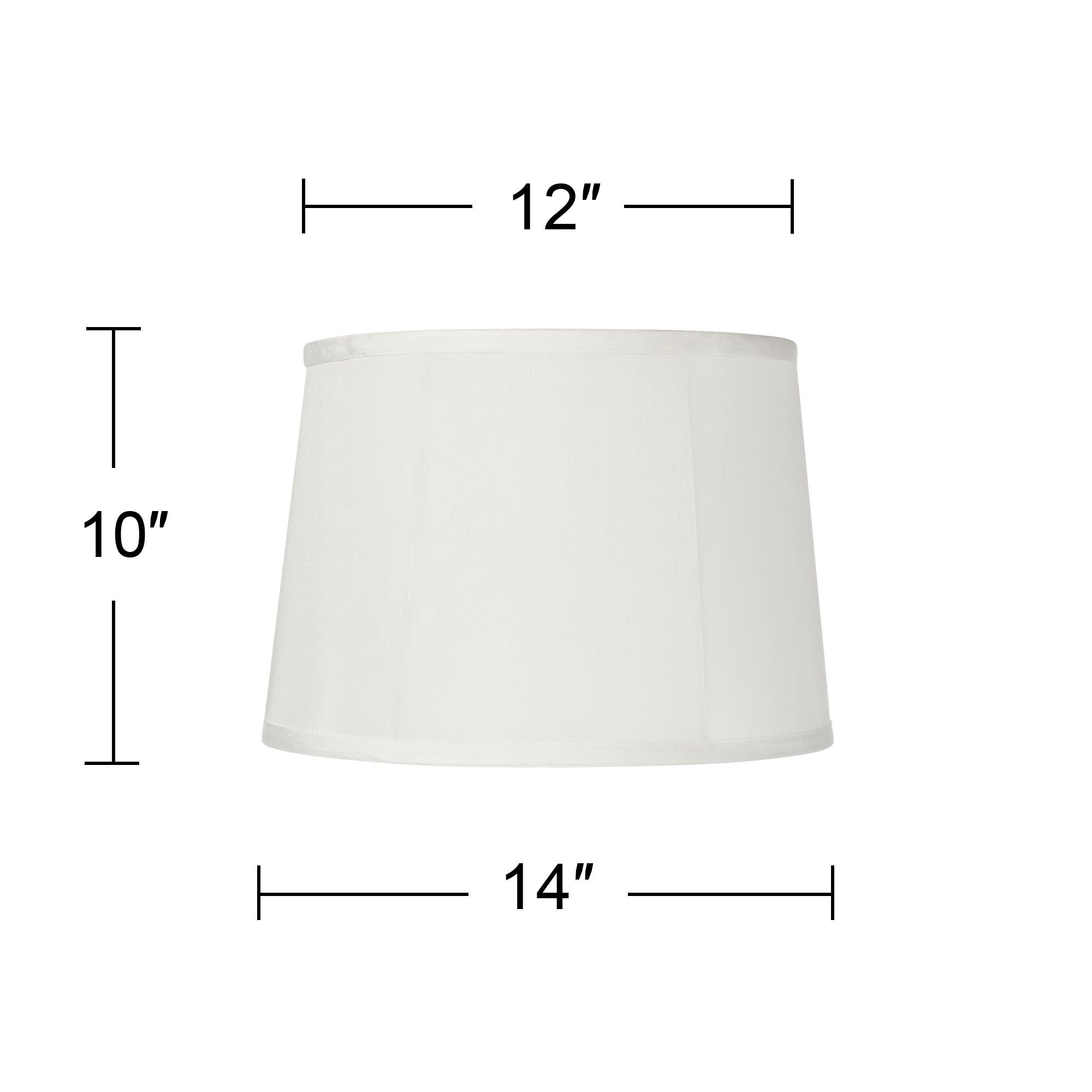 Image 5 Springcrest Rafael Softback Off-White Tapered Drum Shade 12x14x10 (Spider) more views