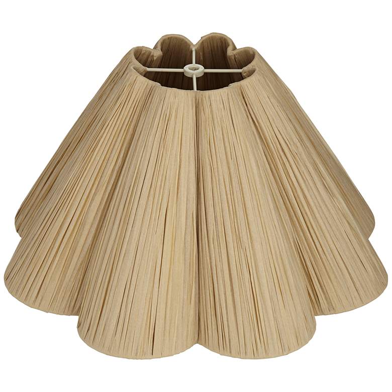 Image 4 Springcrest Raffia Wave Empire Lamp Shade 6x18x10 (Spider) more views