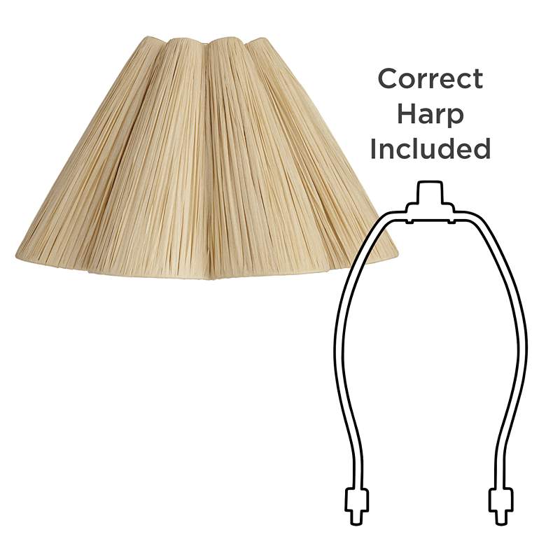 Image 6 Springcrest Raffia Wave Empire Lamp Shade 6x18x10 (Spider) more views