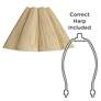 6_Springcrest Raffia Wave Empire Lamp Shade 6x18x10 (Spider) more views