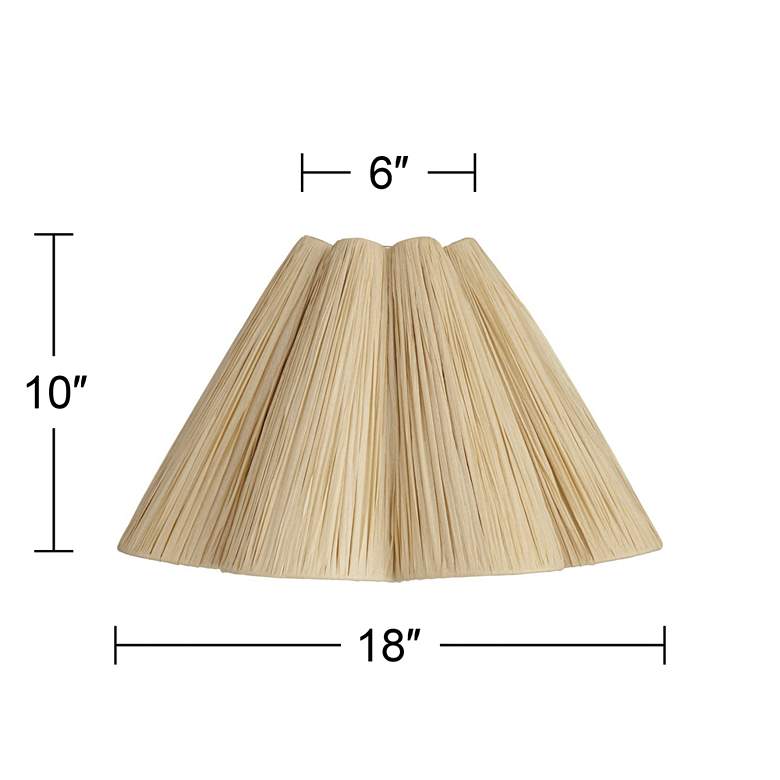 Image 7 Springcrest Raffia Wave Empire Lamp Shade 6x18x10 (Spider) more views