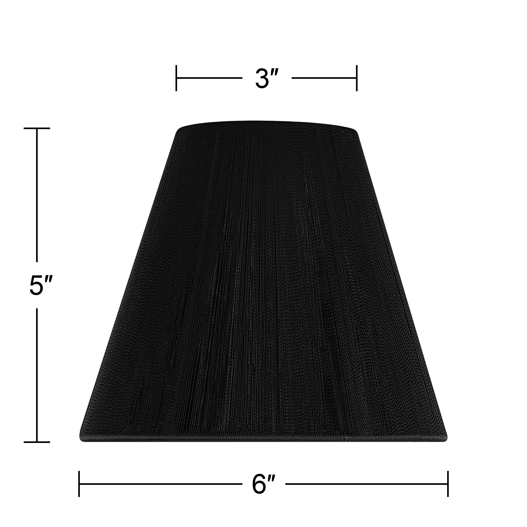 Image 7 Springcrest Ravelle Black Nylon String Clip-On Empire Shade (3x6x5) more views