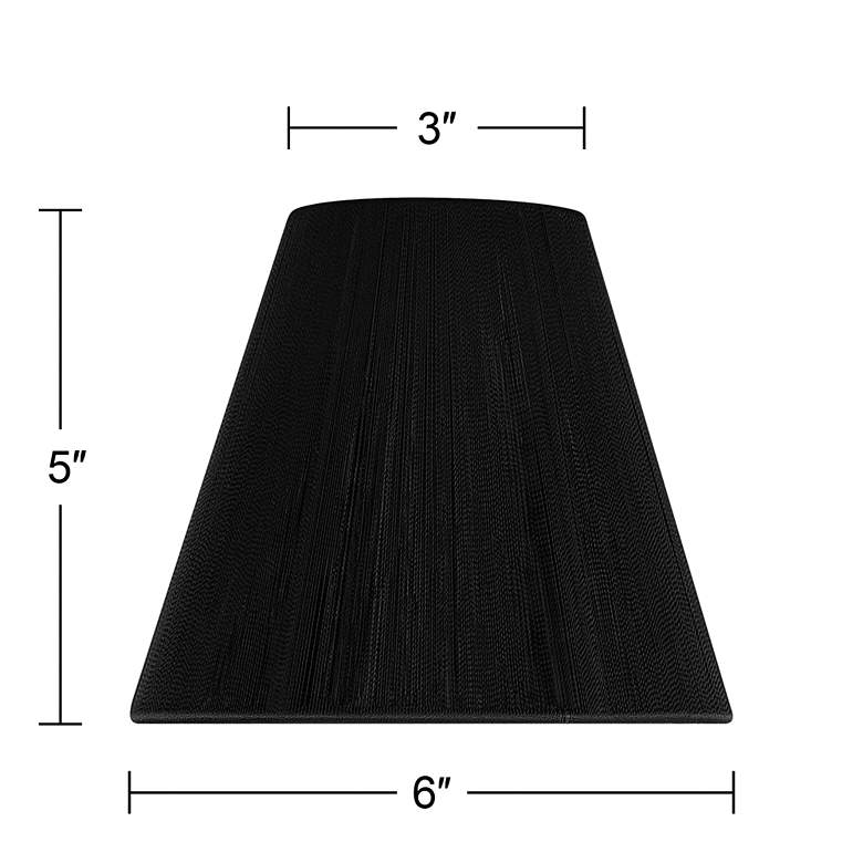 Springcrest Replacement Parts Springcrest Ravelle Black Nylon String Clip-On Empire Shade (3x6x5 ...
