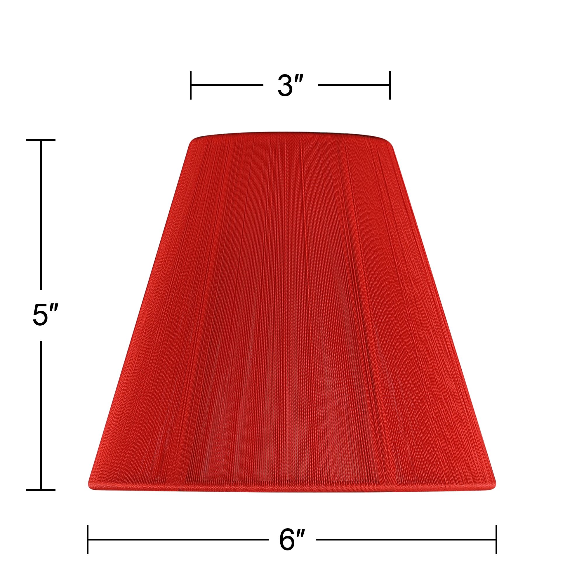 Image 7 Springcrest Ravelle Red Nylon String Clip-On Empire Shade (3x6x5) more views