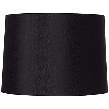 Springcrest Reba Black Faux Silk Tapered Drum Shade 13x14x10 (Spider)