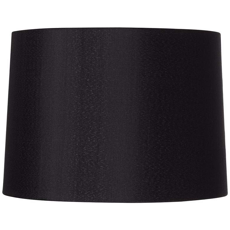 Image 1 Springcrest Reba Black Faux Silk Tapered Drum Shade 13x14x10 (Spider)