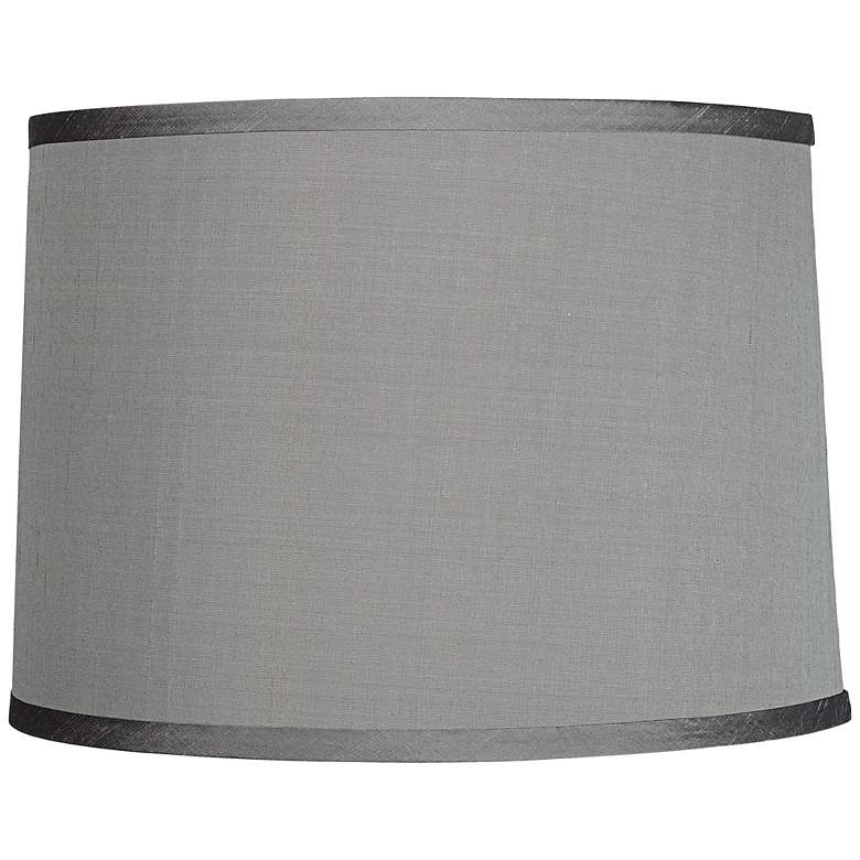 Image 1 Springcrest Reba Platinum Gray Faux Silk Lamp Shade 13x14x10 (Spider)